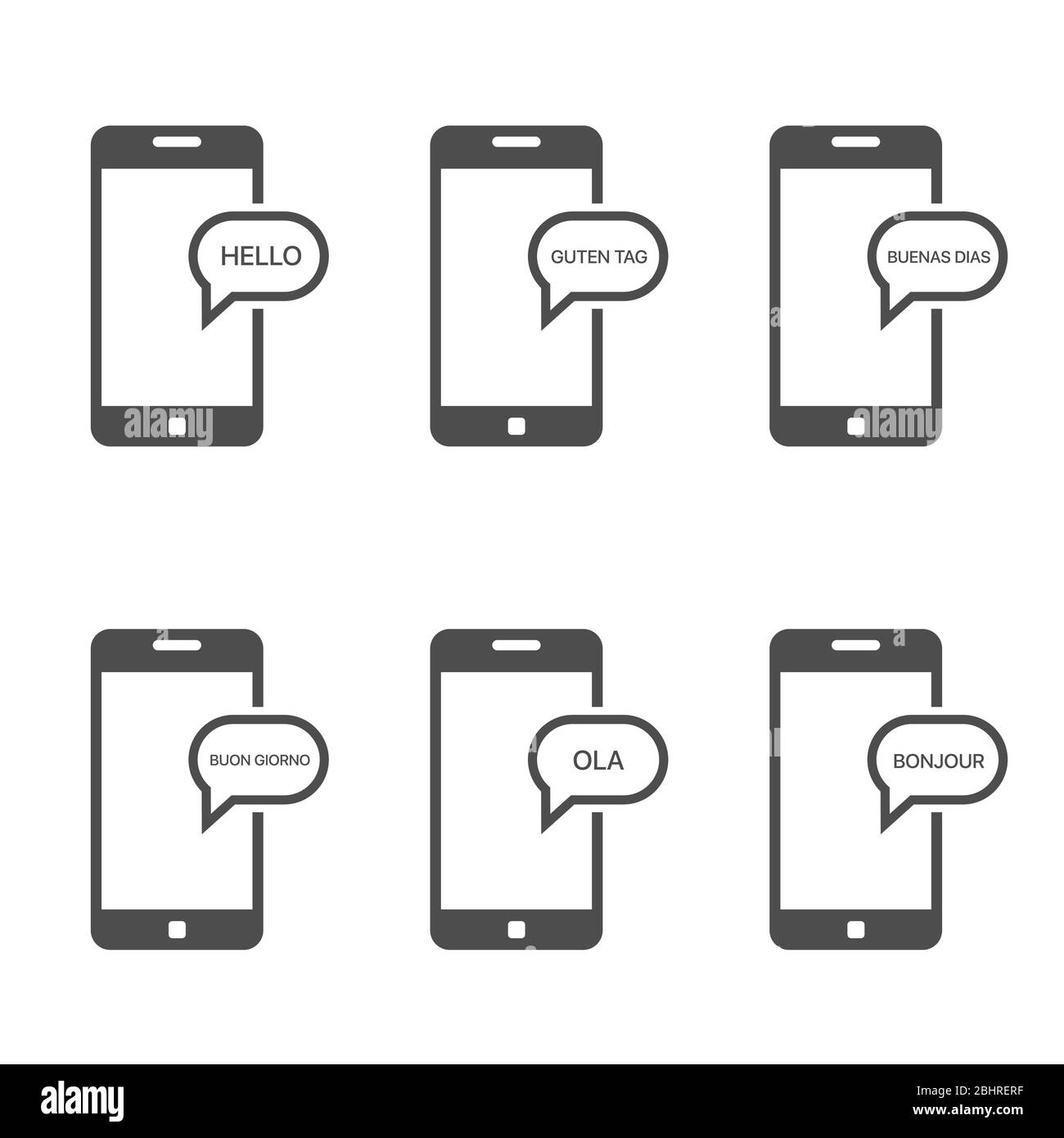 Bonjour dans différentes langues Illustration de Vecteur