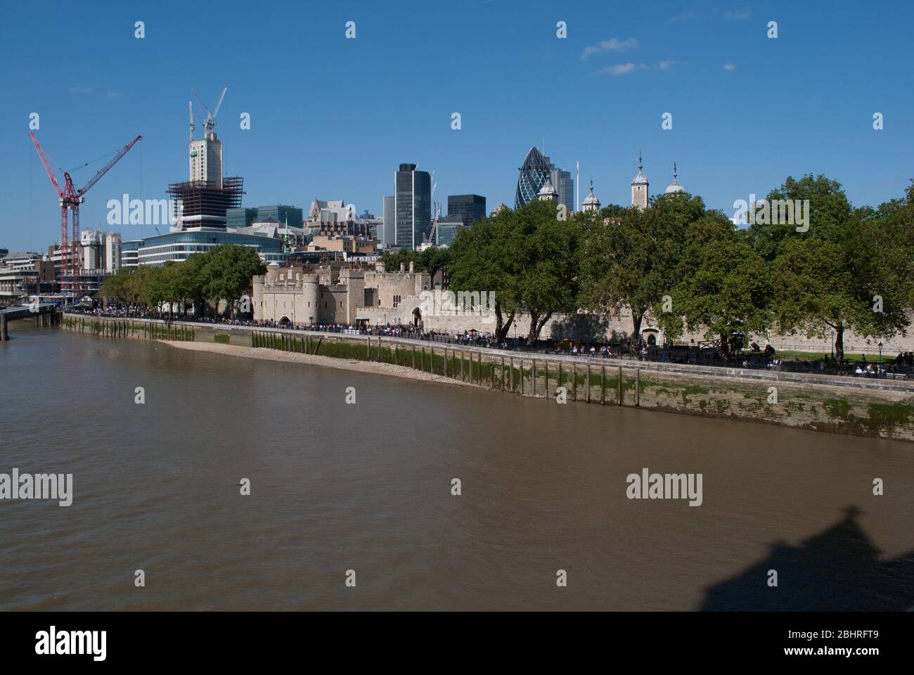 Skyline City of London Square Mile en construction Walkie Talkie Building 20 Fenchurch St, Bridge, Londres EC3M par Rafael Vinoly Banque D'Images