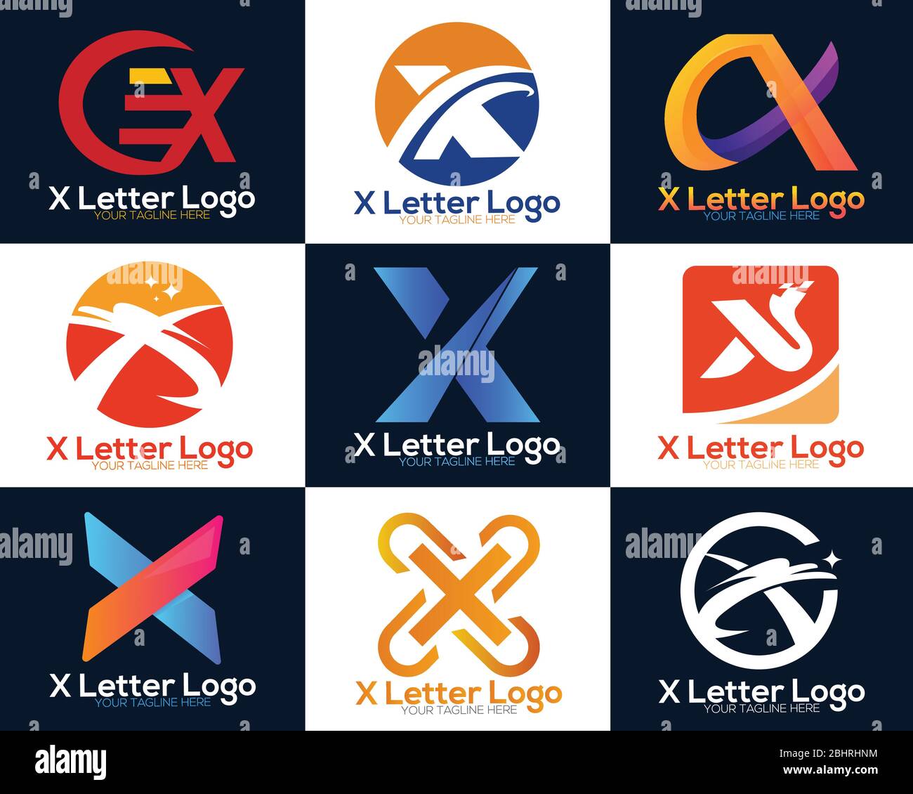 Logo abstrait X lettre design de marque. Modèle d'illustration du logo lettre X. X élément graphique vectoriel de logo moderne, Illustration de Vecteur