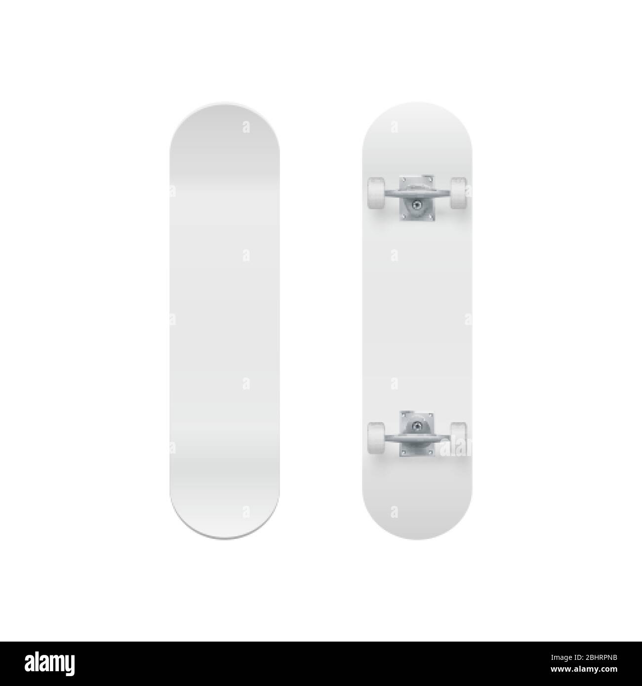 Modèle de skateboard. Maquette de skateboard réaliste. Activité urbaine  extrême. Illustration vectorielle isolée sur blanc Image Vectorielle Stock  - Alamy