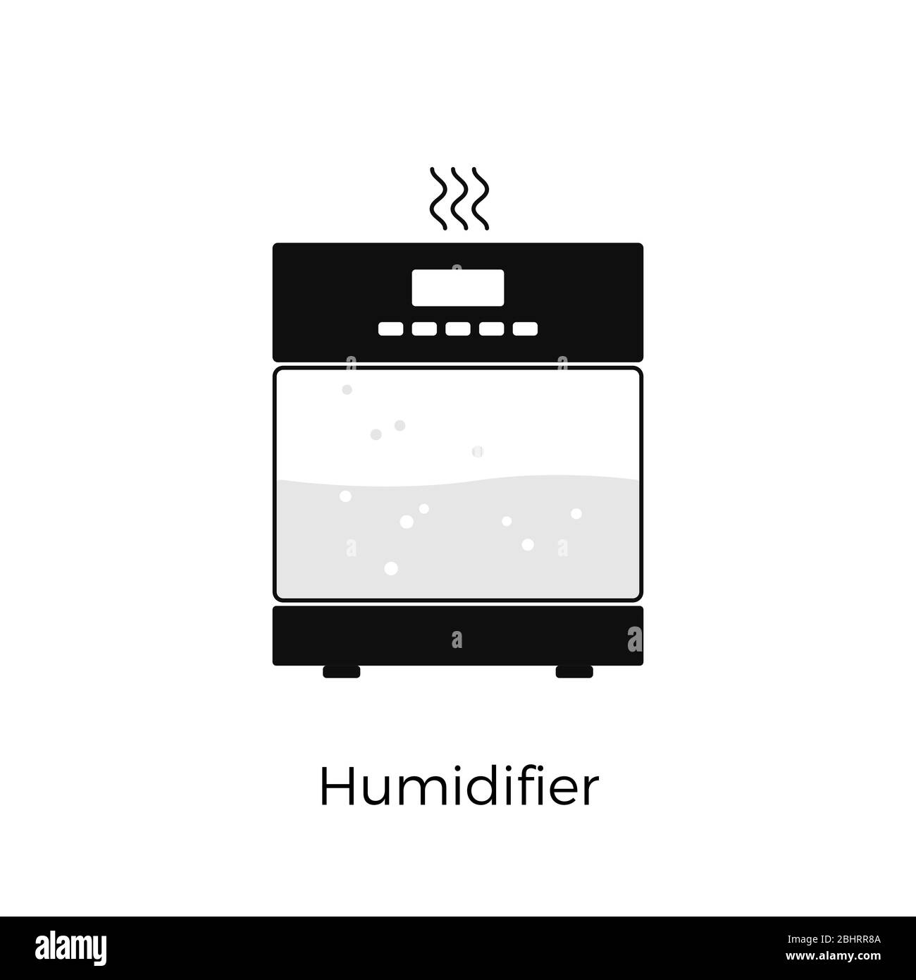 Icône humidificateur simple. Appareil domestique. Illustration vectorielle isolée sur fond blanc Illustration de Vecteur