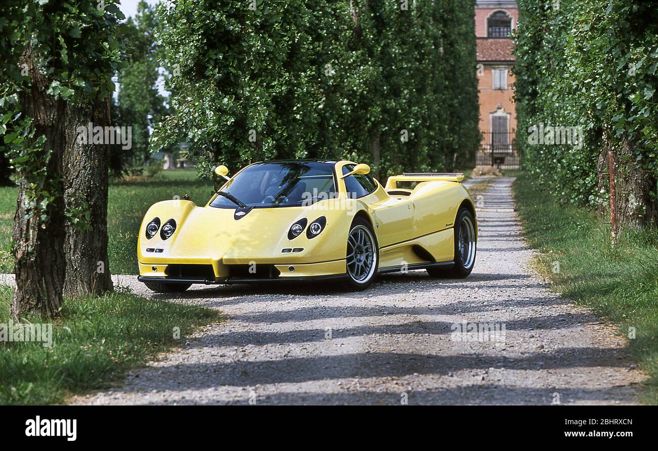 Essai de conduite Pagani d'un Zonda S à Bologne Italie 2001 Banque D'Images