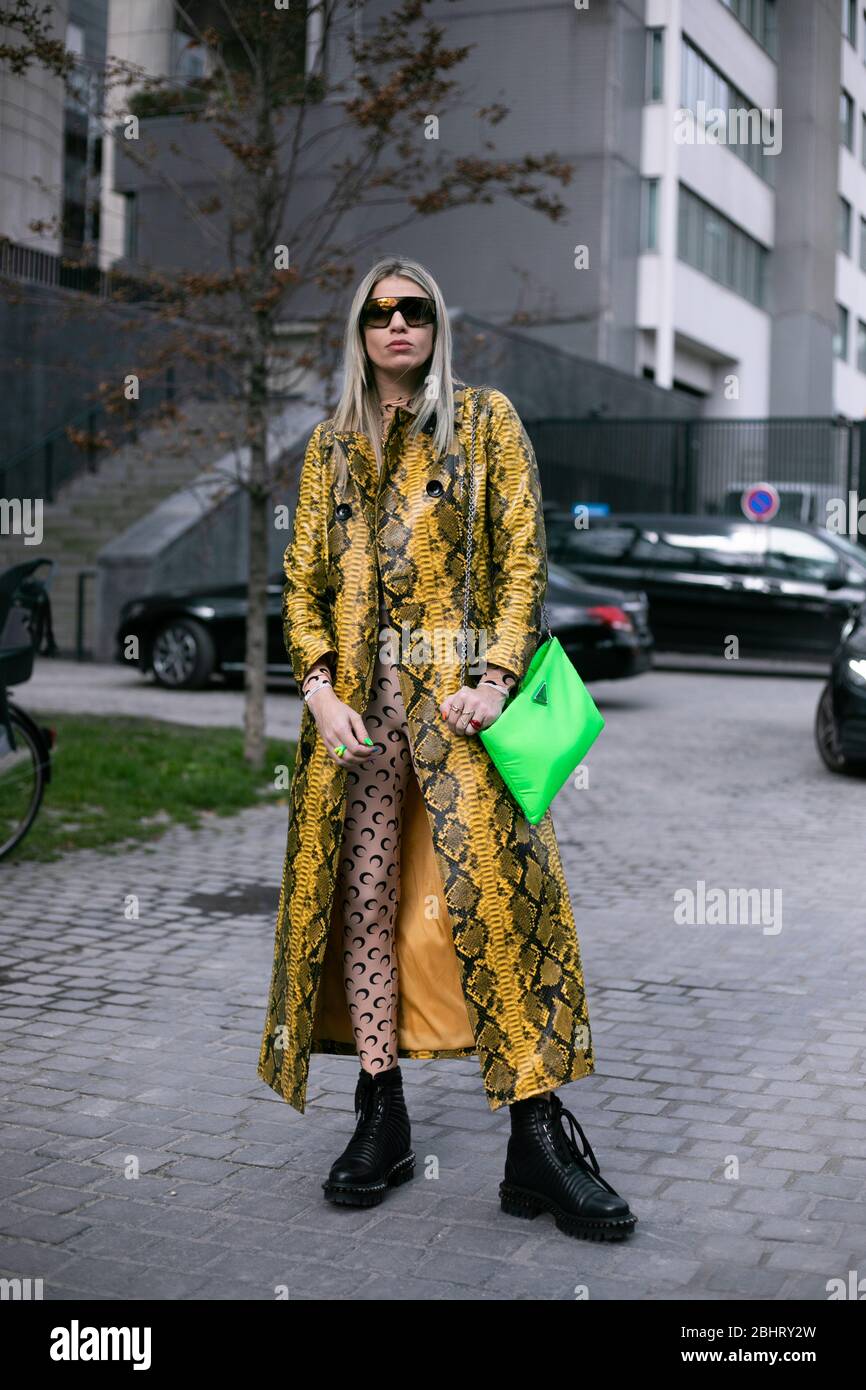 Sophia Sacks assister au spectacle Coperni pendant la semaine de la mode de Paris 25 février 2020 - photo: Piste Manhattan/Valentina Ranieri ***pour usage éditorial seulement* Banque D'Images