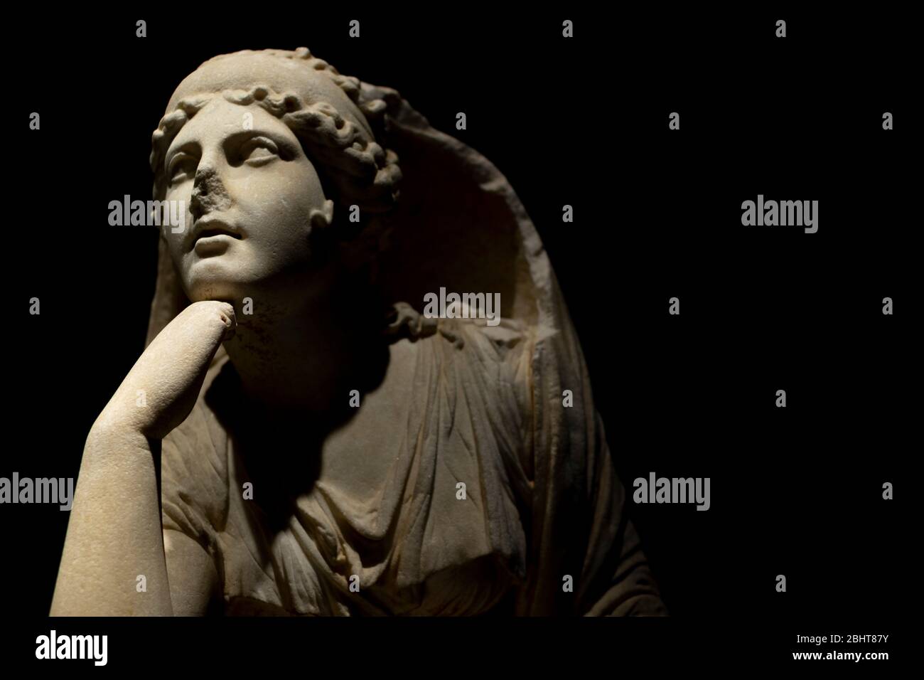 Sculpture en marbre. Musée romain, Palazzo Massimo Alle terme. Rome Banque D'Images