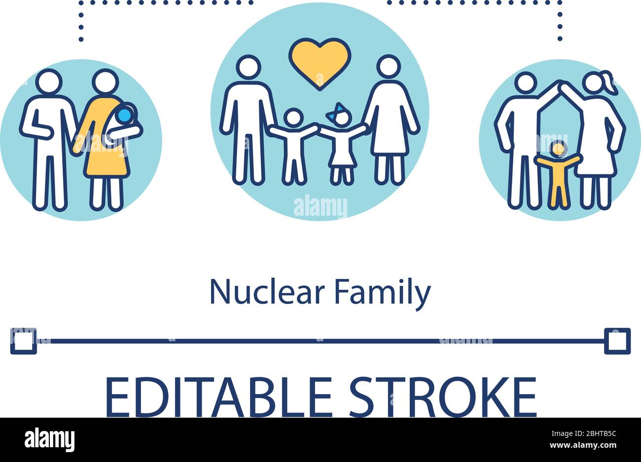 Icône concept de famille nucléaire Illustration de Vecteur