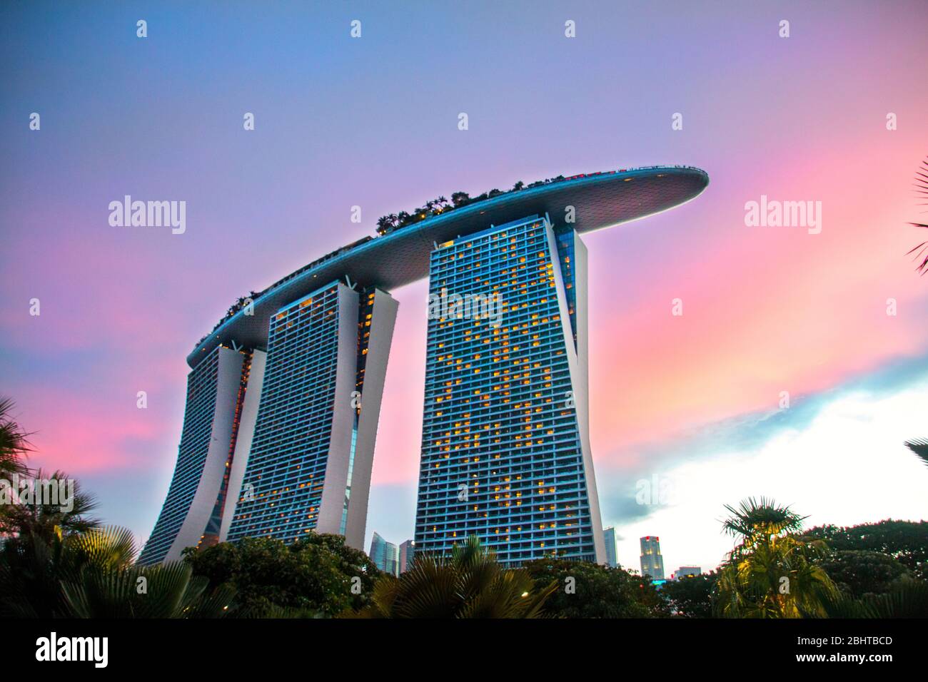 singapour, journée nationale de singapour, Marina Bay Sands, jardins près de la baie, attractions touristiques à Singapour, Banque D'Images