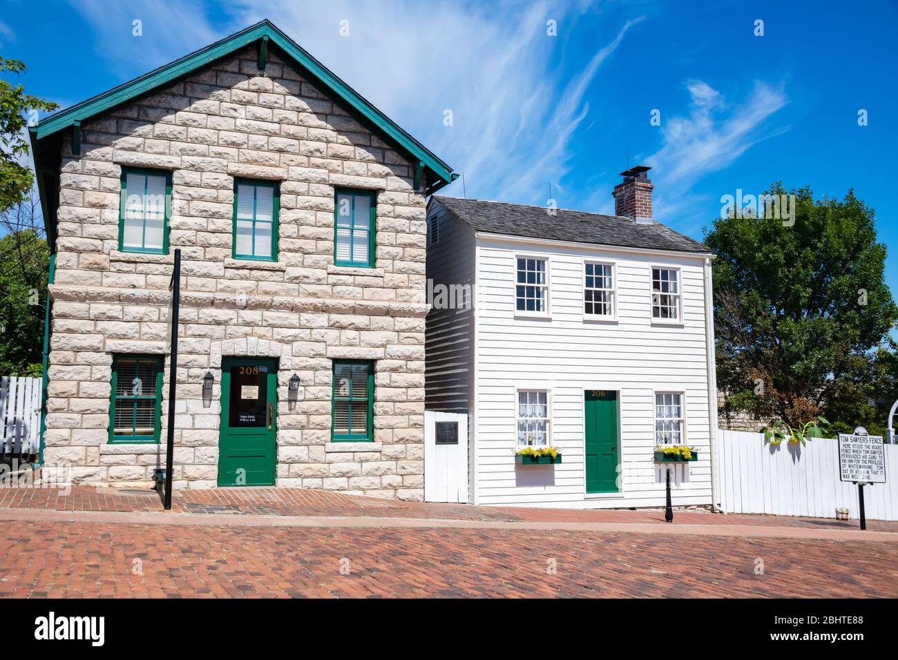 Maison et musée de l'enfance de Mark Twain, Hannibal, Missouri Banque D'Images