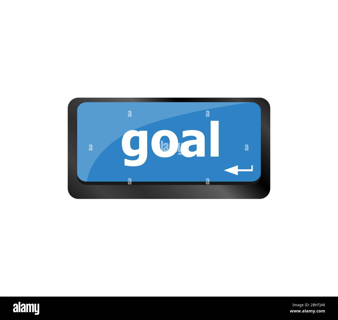 Bouton objectif sur clavier d'ordinateur - concept d'affaires Banque D'Images