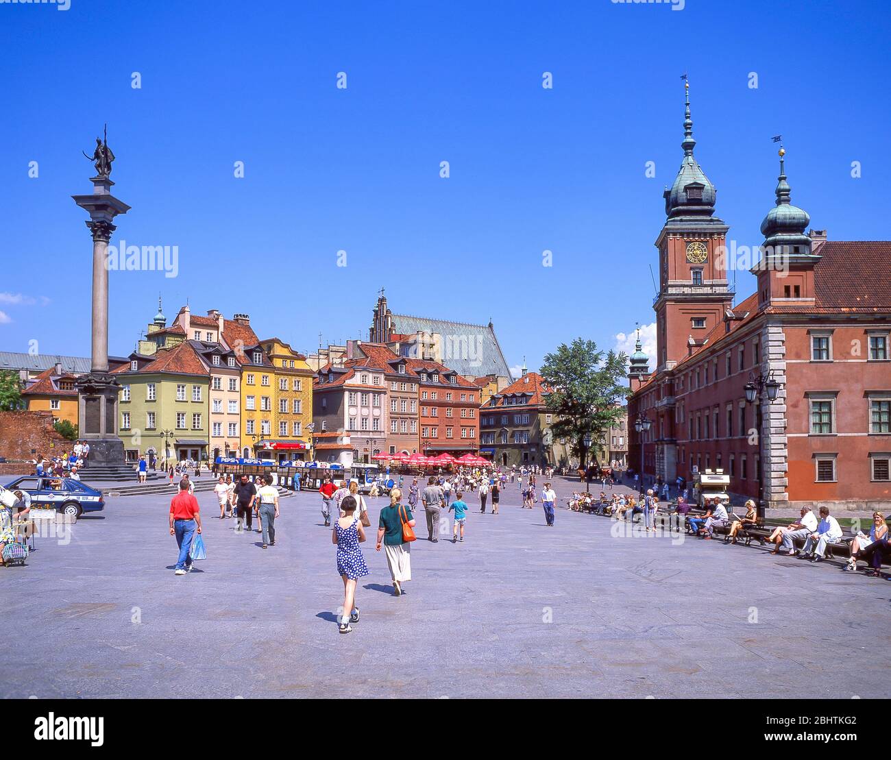 Place du Château (Plac Zamkowy), Vieille Ville, Varsovie (Warszawa), Mazovie Province, République de Pologne Banque D'Images