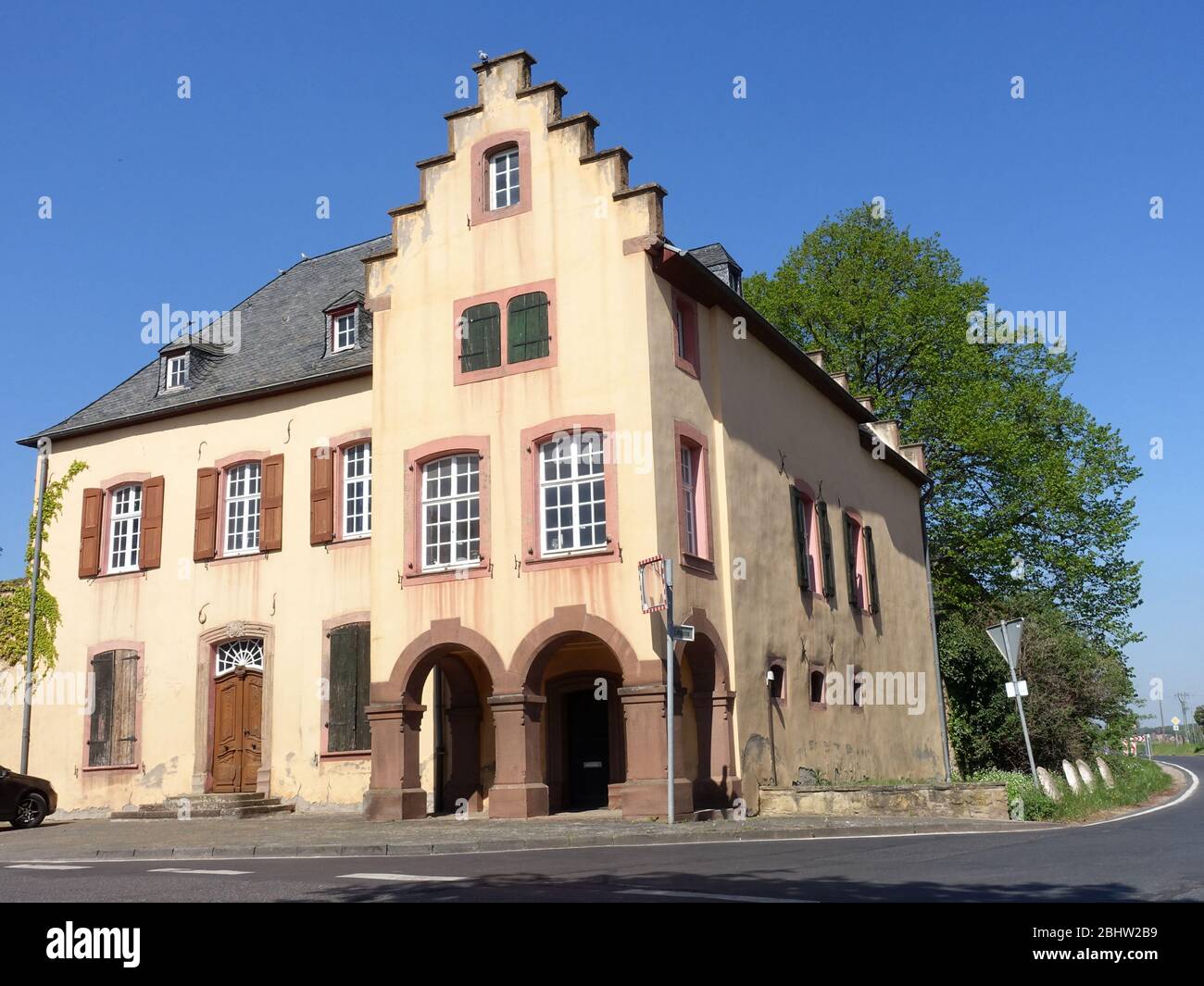 historisches Baudenkmal Wildenburg Buervenich, Zuelpich, Nordrhein-Westfalen, Allemagne Banque D'Images