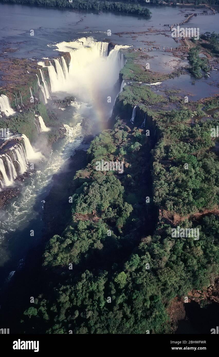 Chutes d'Iguazu, antenne Argentine et Brésil Banque D'Images