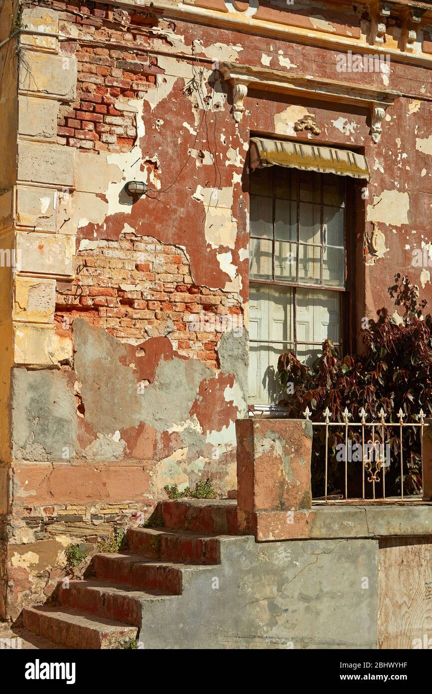 Bâtiment en ruines, Bo-Kaap, le Cap, Afrique du Sud Banque D'Images