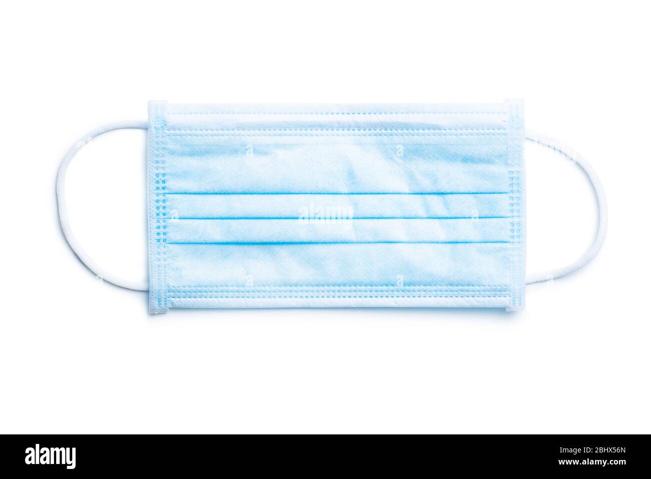 Masque de protection médicale. Empêcher le coronavirus isolé sur fond blanc. Banque D'Images