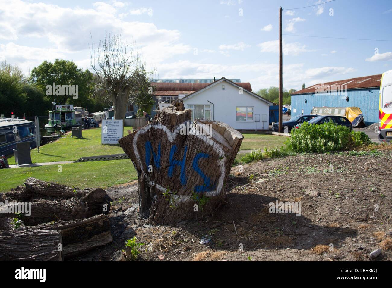 Hommage au NHS - séjour à la maison en toute sécurité Banque D'Images