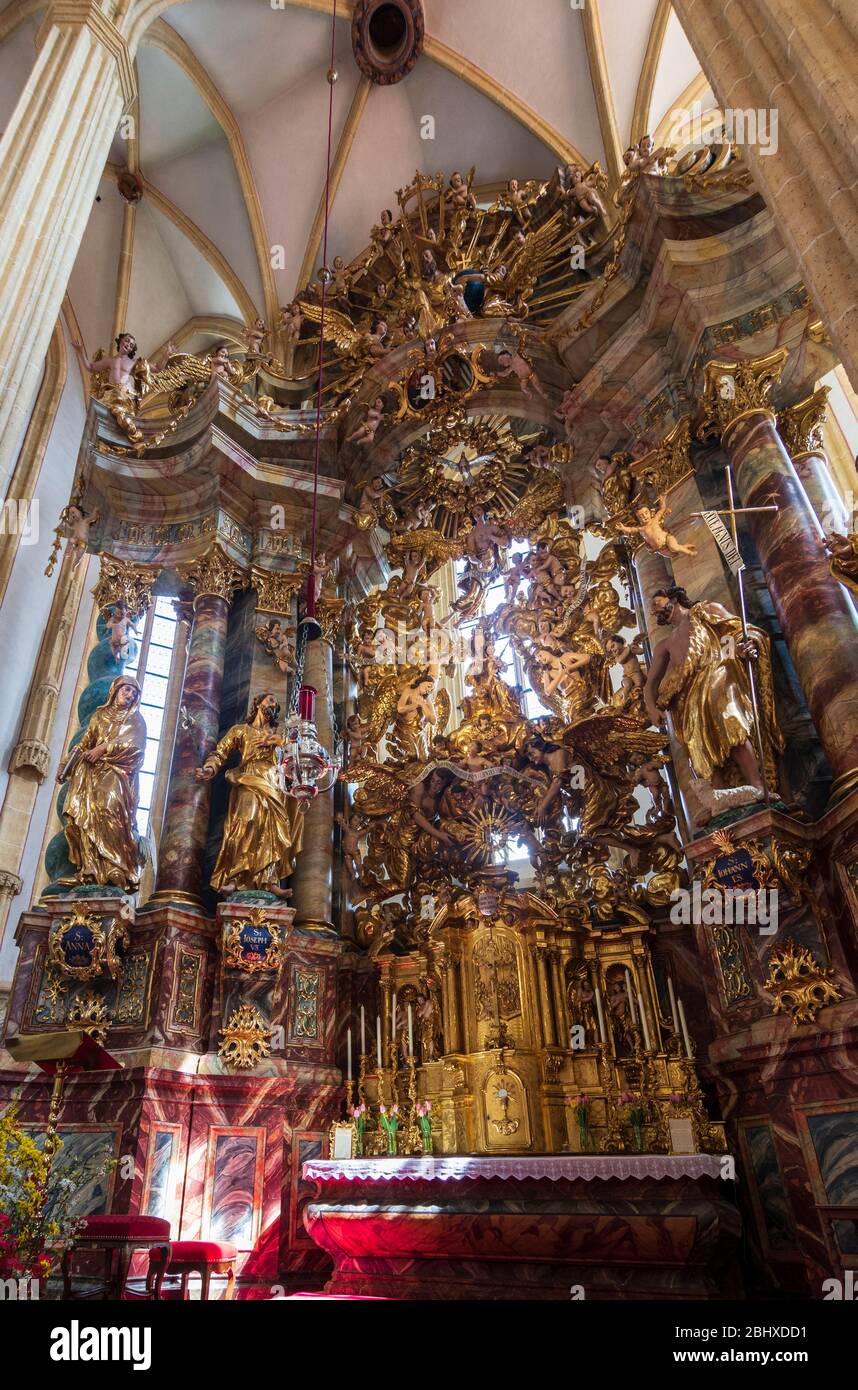 Pöllauberg: Église de pèlerinage Maria Pöllauberg à l'intérieur, autel, à Steirisches Thermenland - Oststeiermark, Steiermark, Styrie, Autriche Banque D'Images