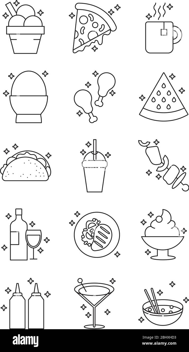 Ensemble d'icônes set nutritive Illustration de Vecteur