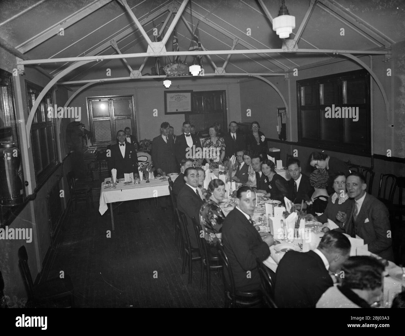 Dîner de l'association Sidcup cage Birds . - 1938 Banque D'Images