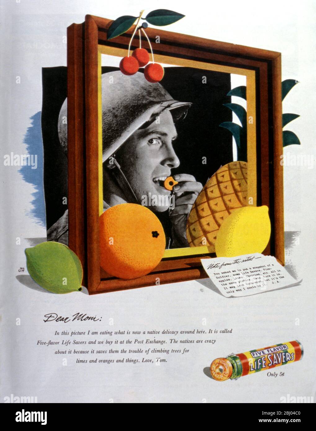 Cinq saveurs - Saveurs de vie - 7 mars 1944 - - Banque D'Images