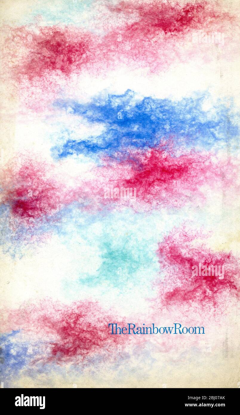 Carrier Collection of menus - The Rainbow Room - 30 Rockefeller Plaza, New York, États-Unis Banque D'Images