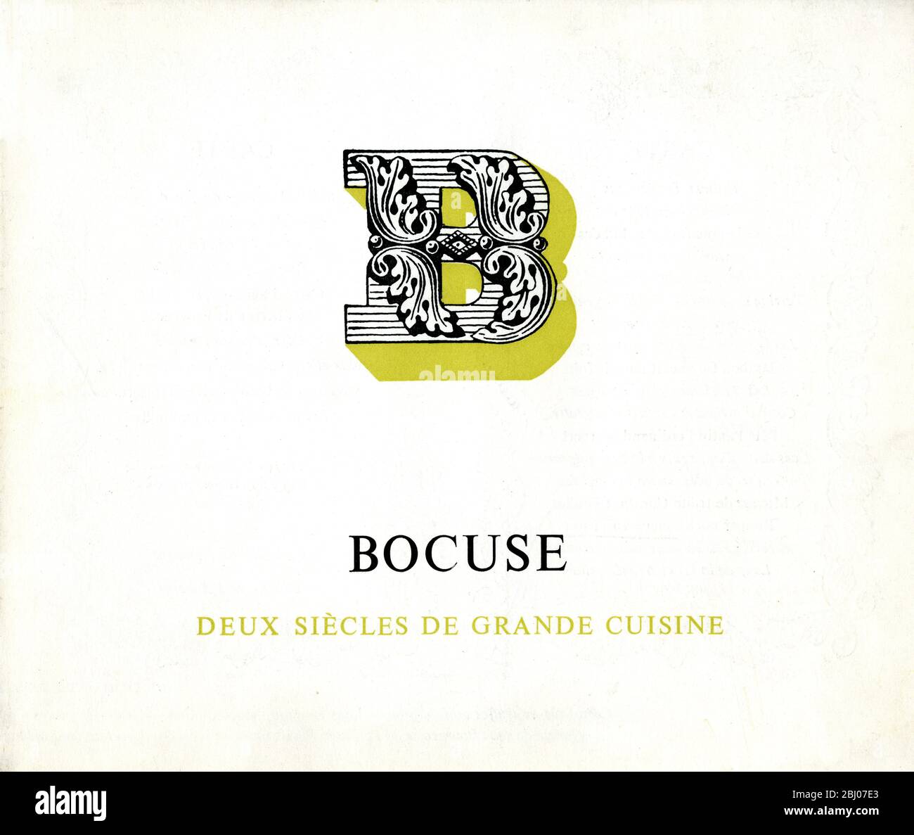 Collection de menus - Paul Bocuse, l'Auberge du Pont de Collonges - 40 rue de la Plage, 69660 Collonges-au-Mont-d'Or, France Banque D'Images