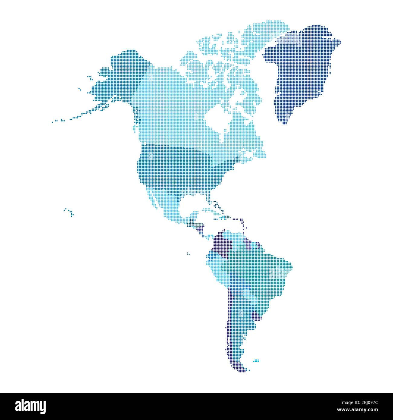 Carte Americas à partir d'un motif point demi-ton Illustration de Vecteur