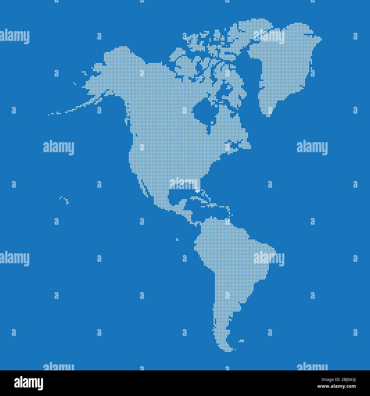 Carte Americas à partir d'un motif point demi-ton Illustration de Vecteur
