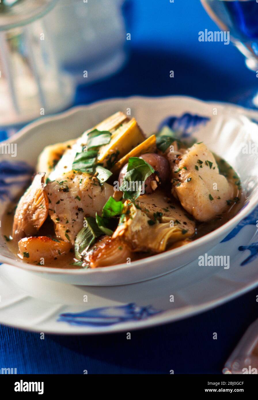 Poisson-fond avec coeurs d'artichaut - Banque D'Images