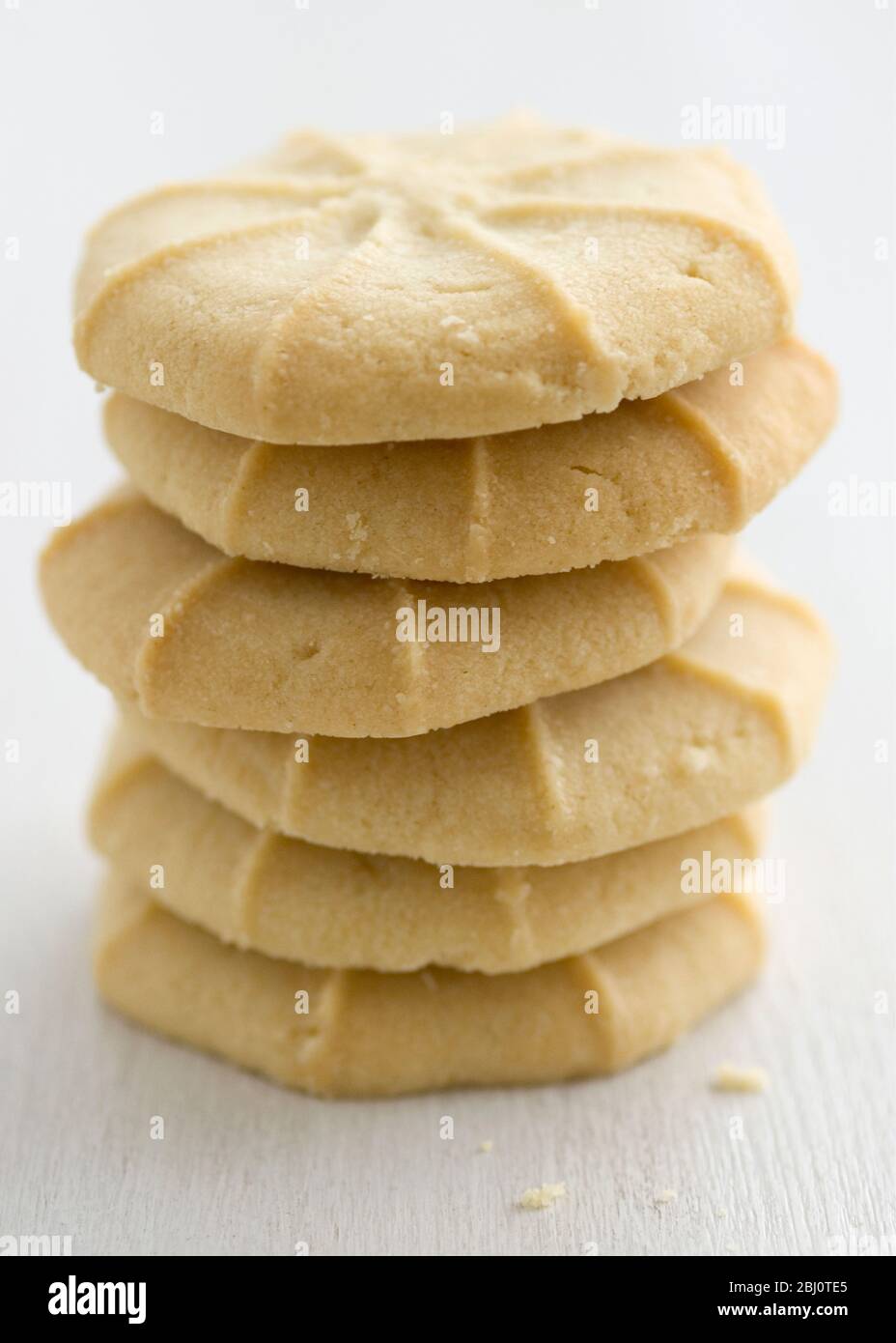 Pile de cookies piqués - Banque D'Images