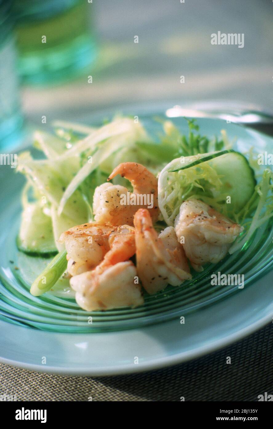 Salade de crevettes - Banque D'Images
