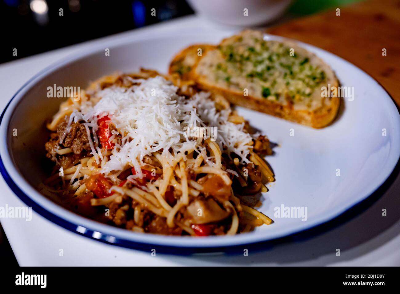 Gauche sur SPAG bol Banque D'Images