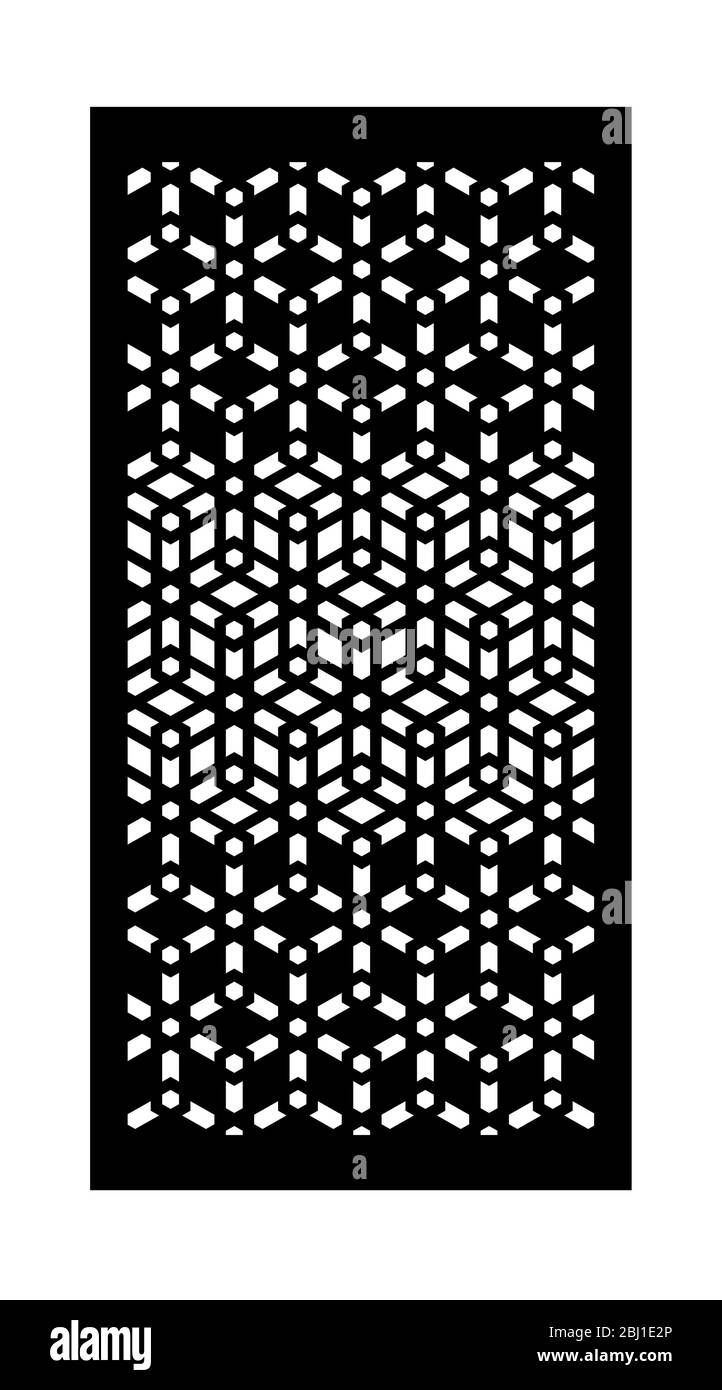 Panneau vectoriel décoratif pour découpe au laser. Modèle géométrique pour la partition intérieure Illustration de Vecteur Panneau vectoriel décoratif pour découpe au laser. Modèle géométrique pour la partition intérieure Illustration de Vecteur