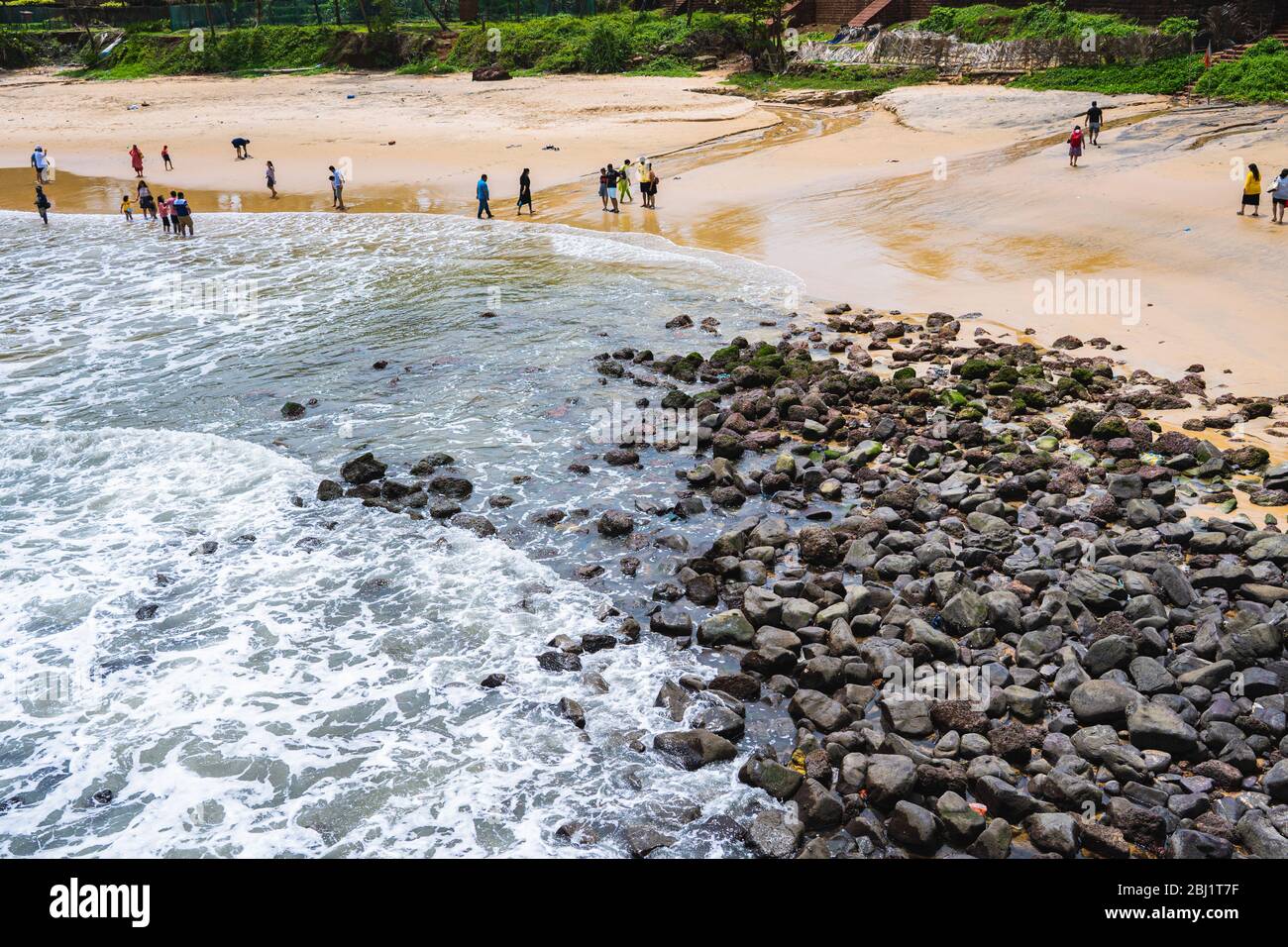 Est un village de Sinquerim Bardez, Goa, Inde du Nord. Plage de Sinquerim est célèbre pour sa belle plage. Banque D'Images