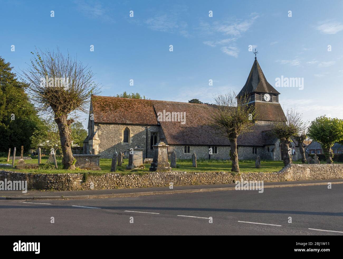 L'église Saint-Pierre et Saint-Paul de King's Somborne, Hampshire, Angleterre, Royaume-Uni Banque D'Images