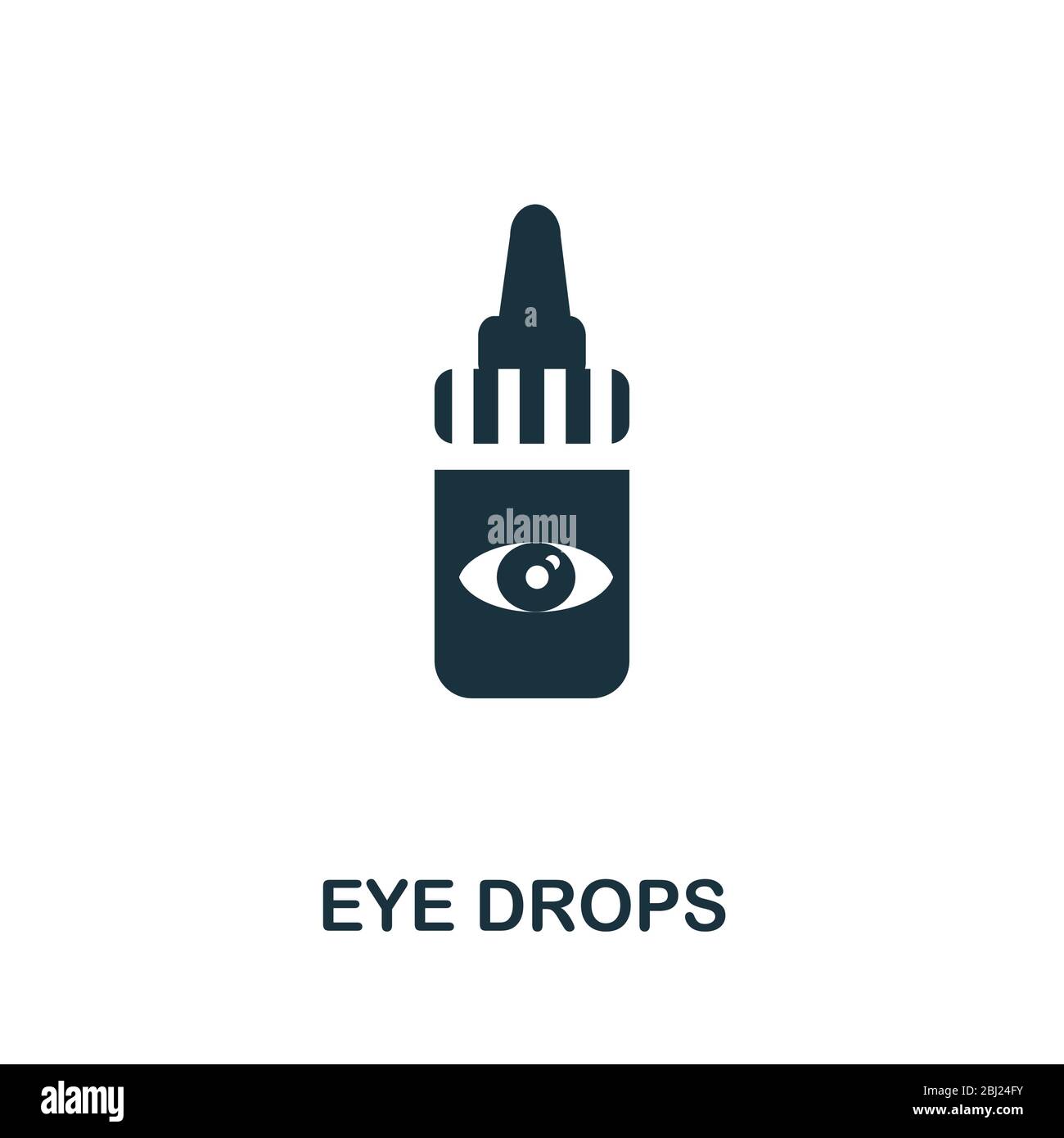 Icône gouttes oculaires. Illustration simple de la collection ophtalmologique. L'icône Creative Eye Drops pour la conception Web, les modèles, les infographies et bien plus encore Illustration de Vecteur