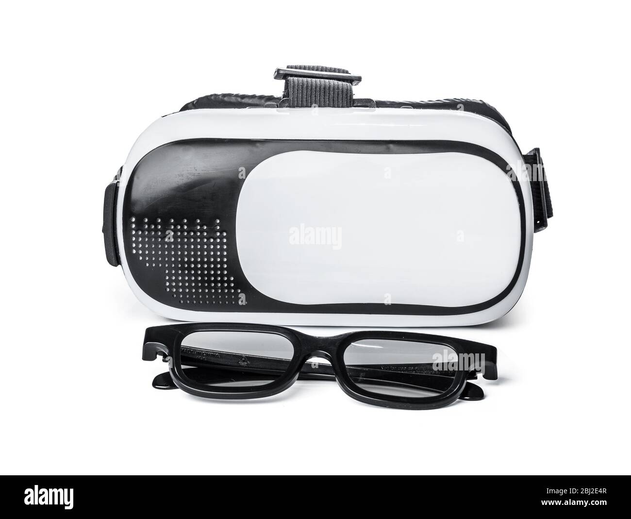 VR. Lunettes de réalité virtuelle sur fond blanc Banque D'Images