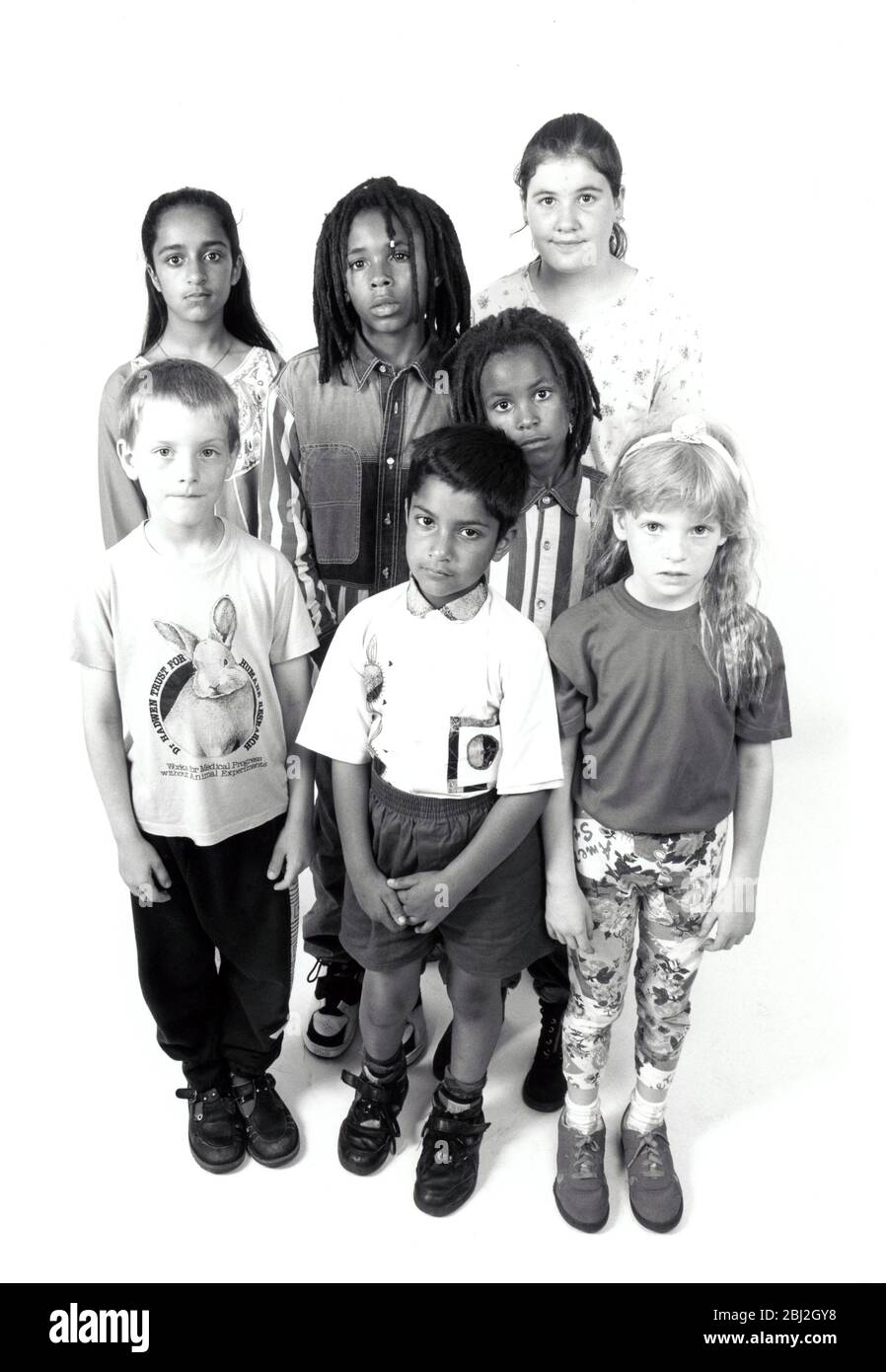 Groupe d'enfants Royaume-Uni années 1990 MR Banque D'Images