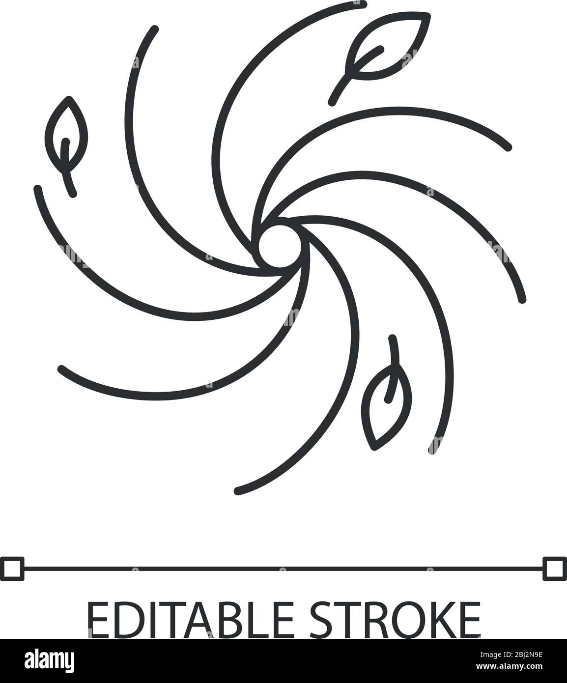 Icône linéaire Hurricane pixel Perfect Illustration de Vecteur