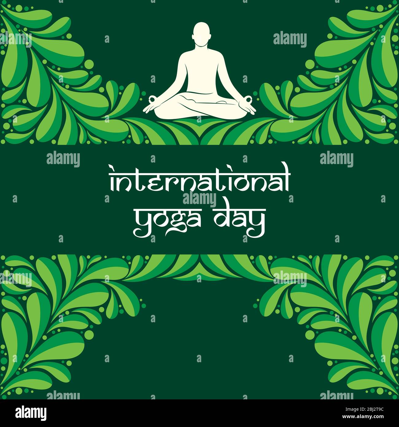 Illustration de la journée internationale de yoga Illustration de Vecteur