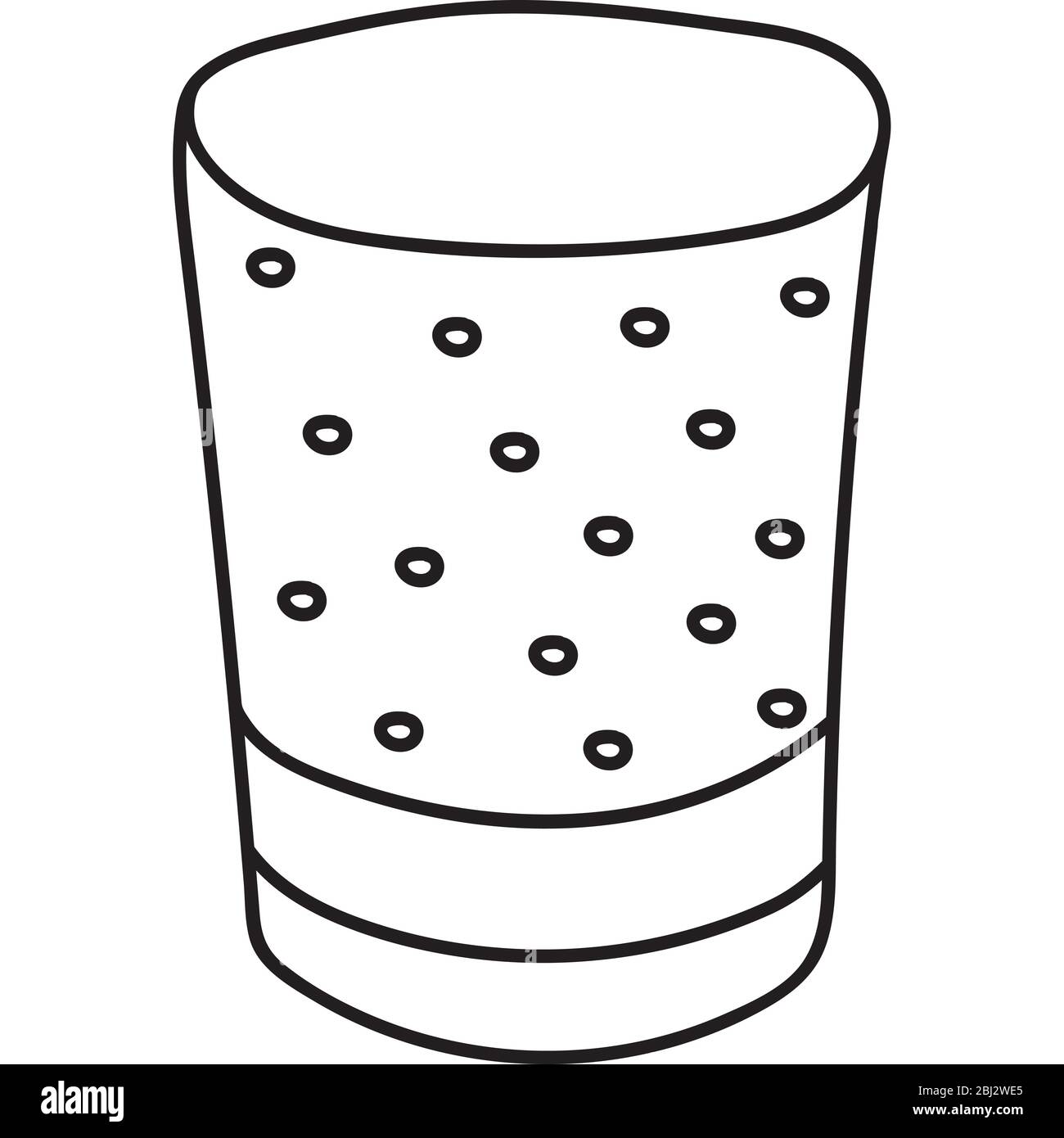 Icône représentant un dessin au dessin au dessin au dessin au dessin d'un verre d'eau. Illustration vectorielle du verre pour l'impression, le Web, le mobile et les infographies isolées sur le backgroun blanc Illustration de Vecteur