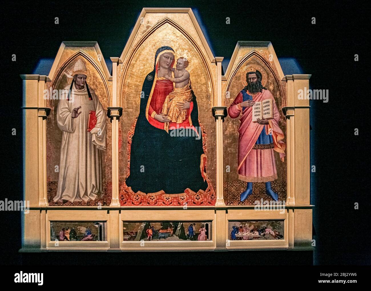 Italie Toscane - Florence - Musée de l'Opéra Santa Croce - Nardo di Cione, Madonna et l'enfant Banque D'Images