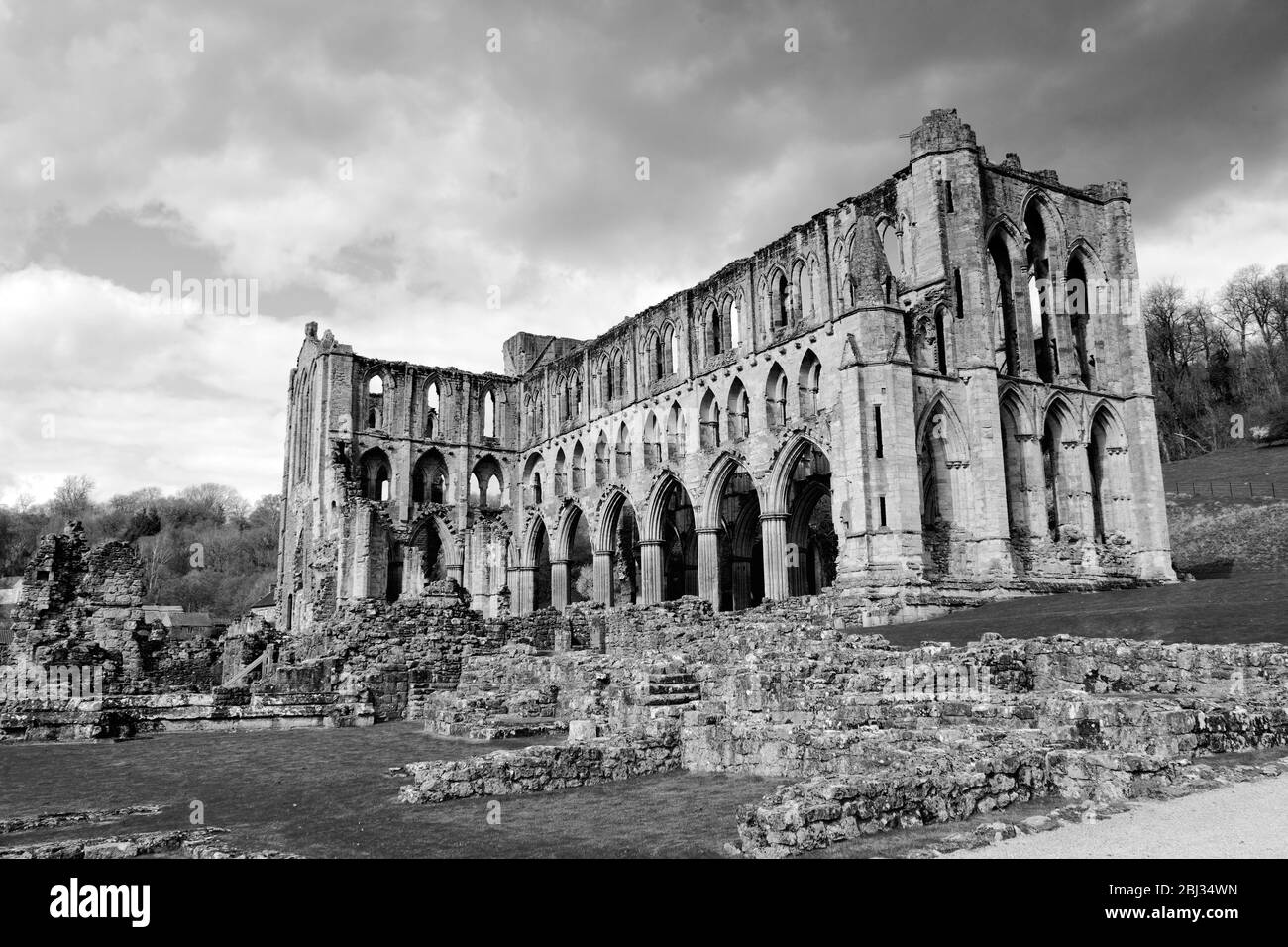 Rievaulx Abbey Ruins, Yorkshire du Nord Banque D'Images