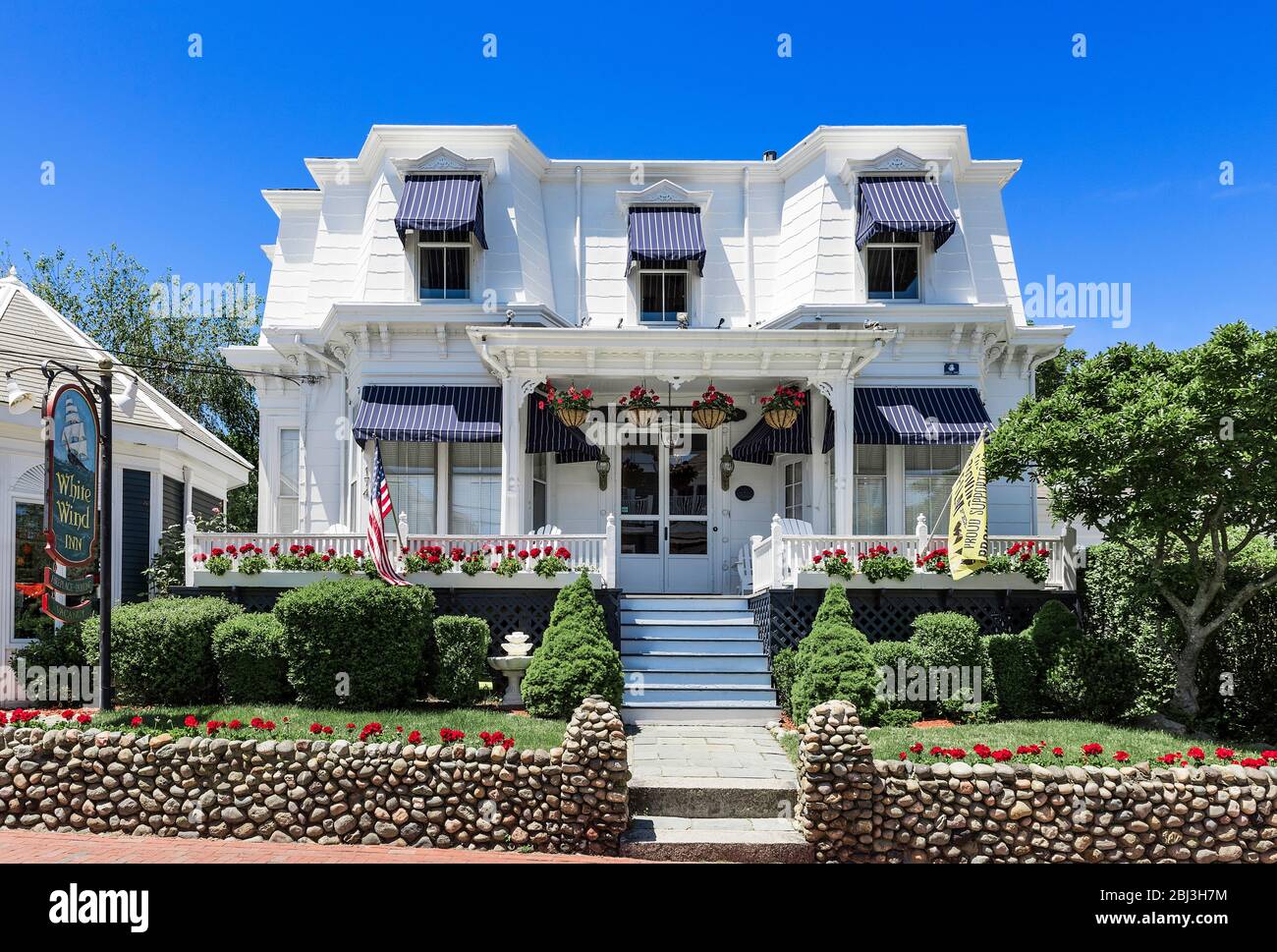 White Wind Inn sur Commercial Street à Provincetown dans le Massachusetts. Banque D'Images