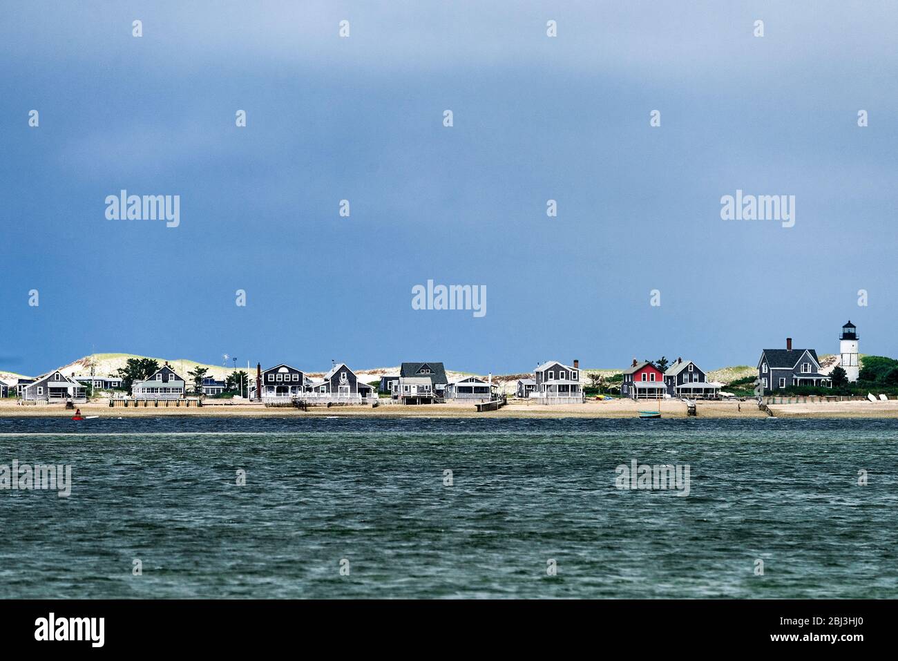 Phare à col sablonneux à Barnstable sur Cape Cod dans le Massachusetts. Banque D'Images