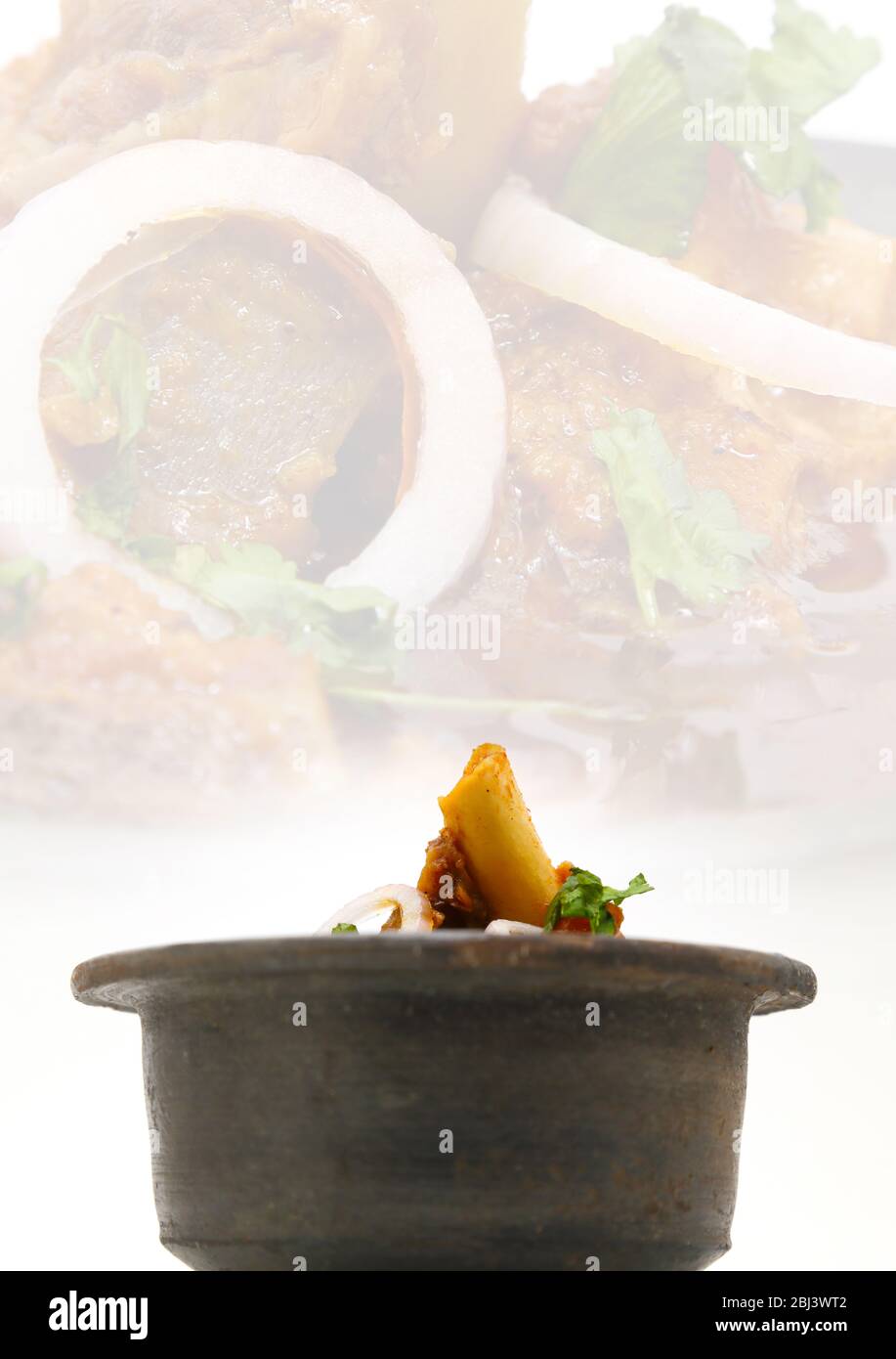 Plat de viande ou curry de mouton indien Banque D'Images