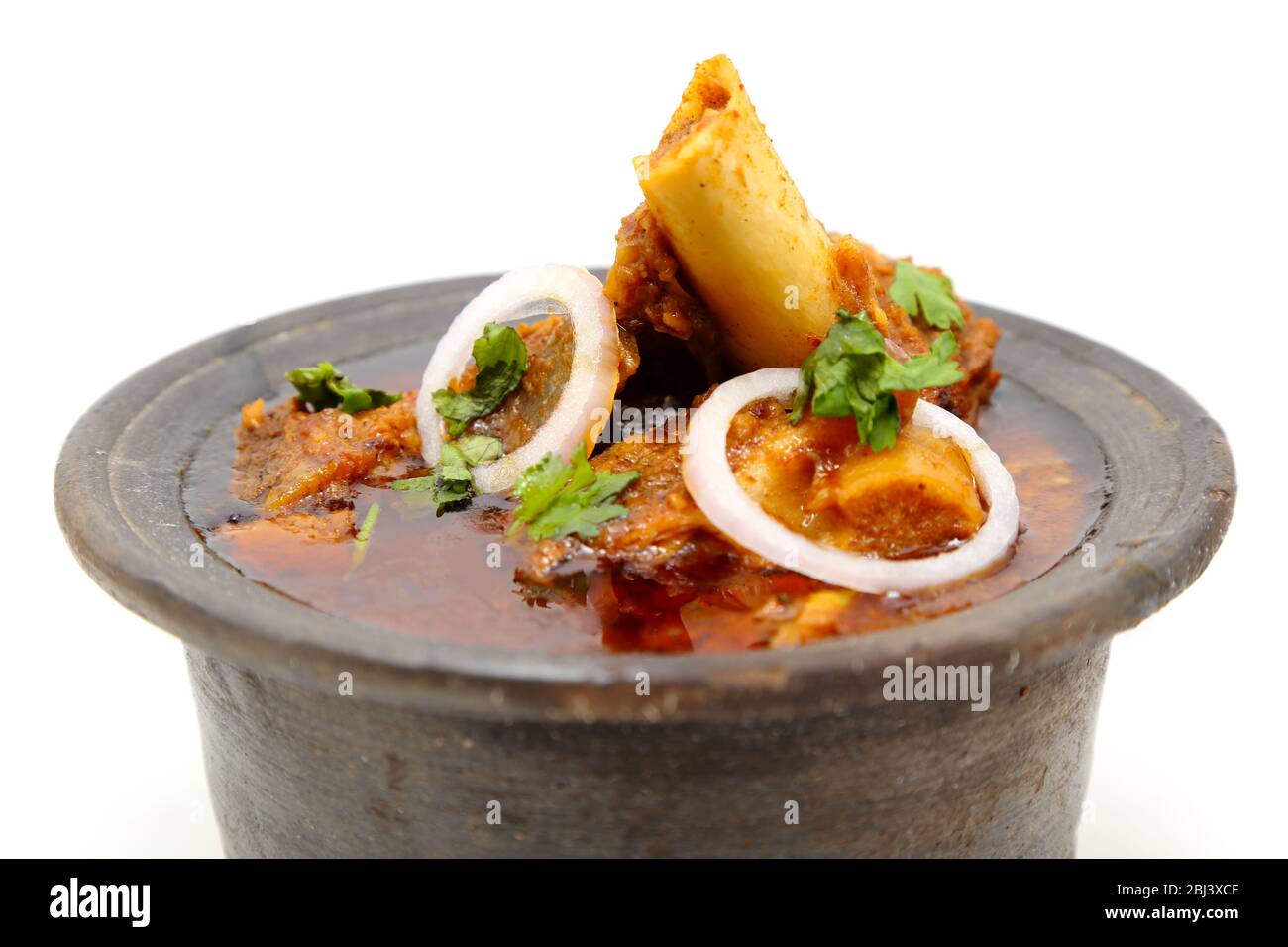 Plat de viande ou curry de mouton indien Banque D'Images