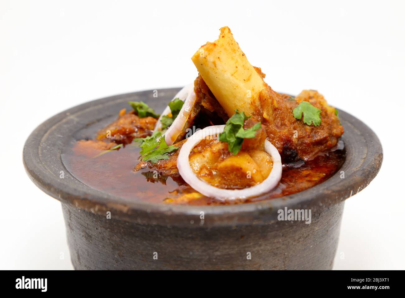 Plat de viande ou curry de mouton indien Banque D'Images