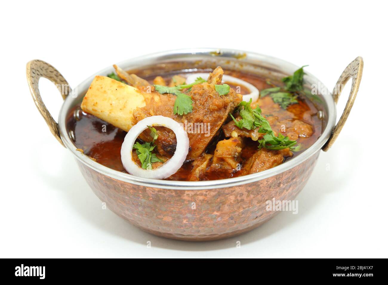 Plat de viande ou curry de mouton indien Banque D'Images