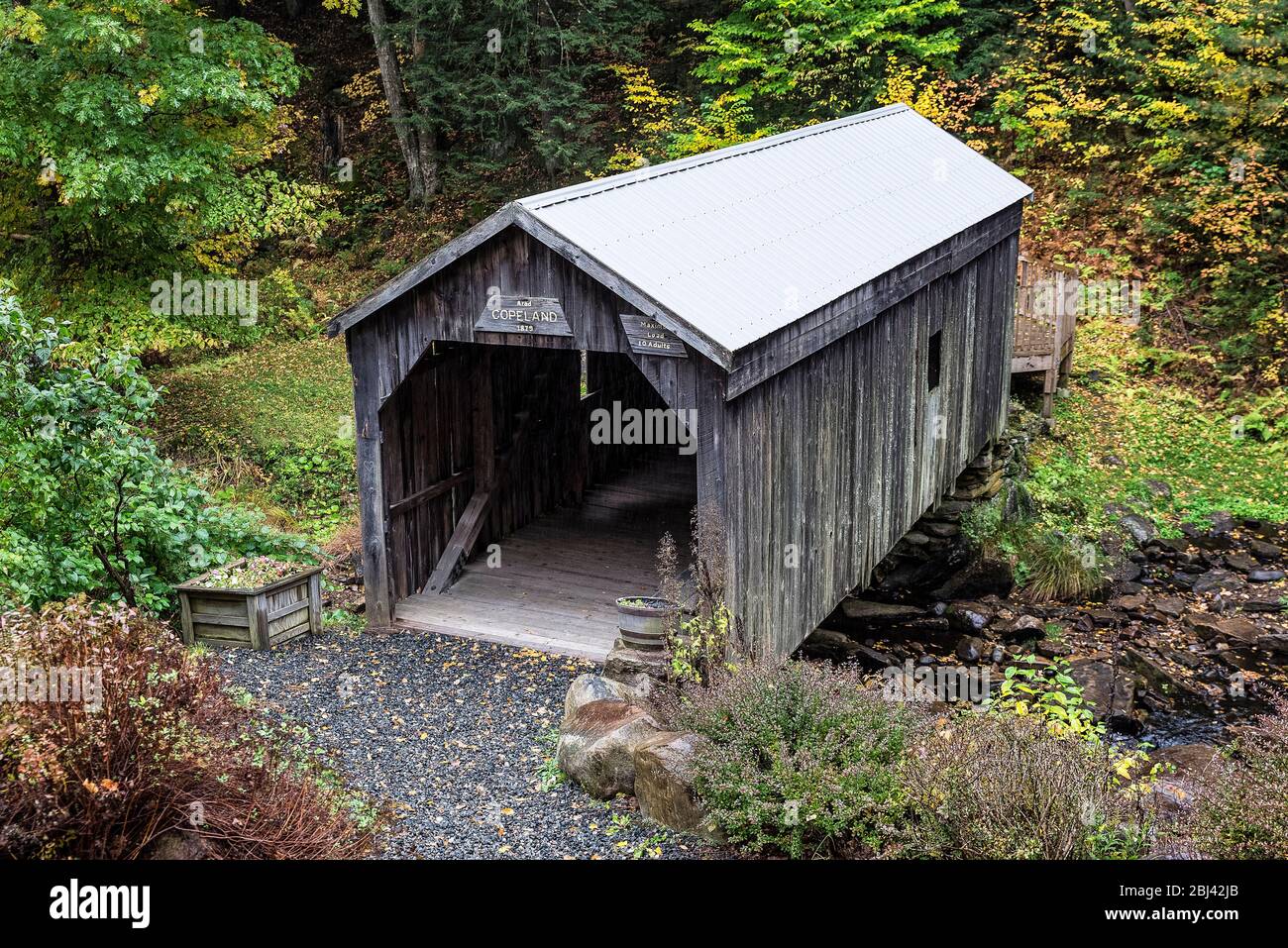 Pont couvert Copeland dans l'État de New York Photo Stock Alamy