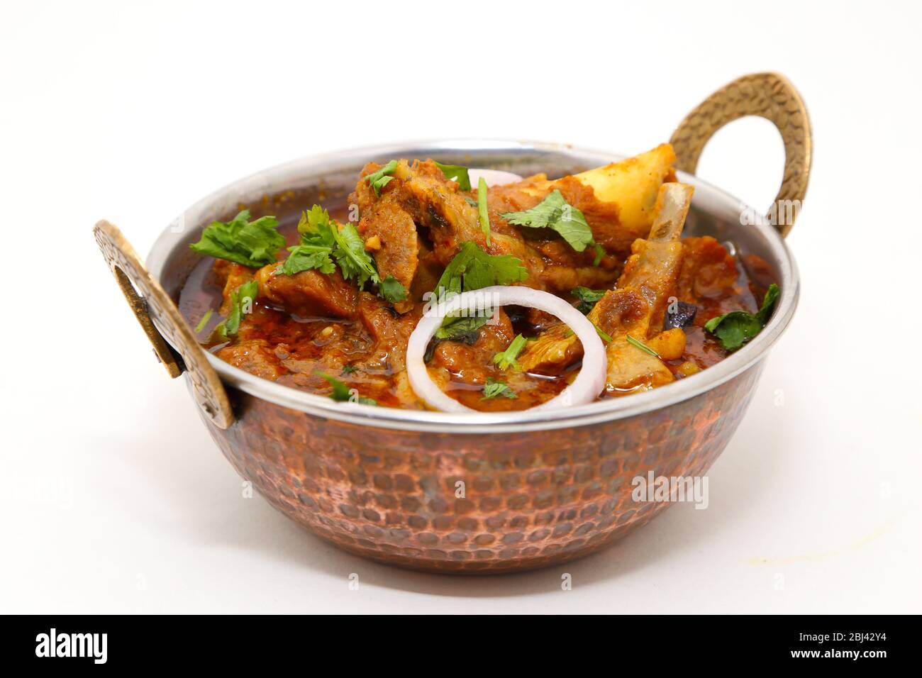 Plat de viande ou curry de mouton indien Banque D'Images
