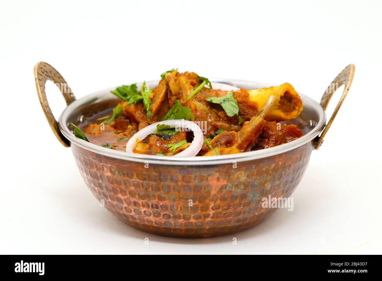 Plat de viande ou curry de mouton indien Banque D'Images